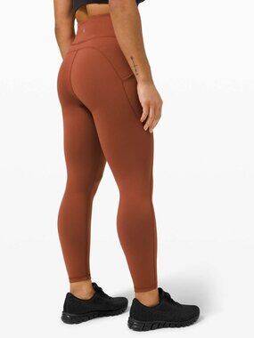 NWT Lululemon Invigorate HR Tight 25” Dark Terracotta | Size 6